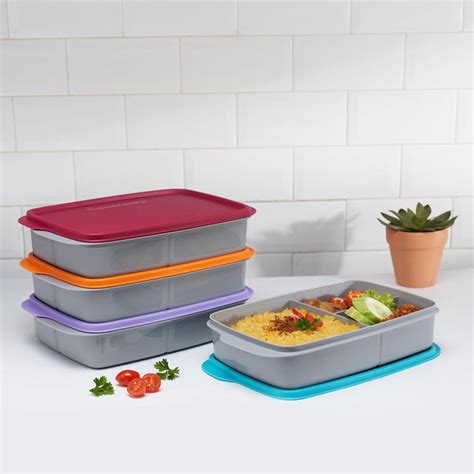 tupperware steel lunch box|tupperware divided lunch container.